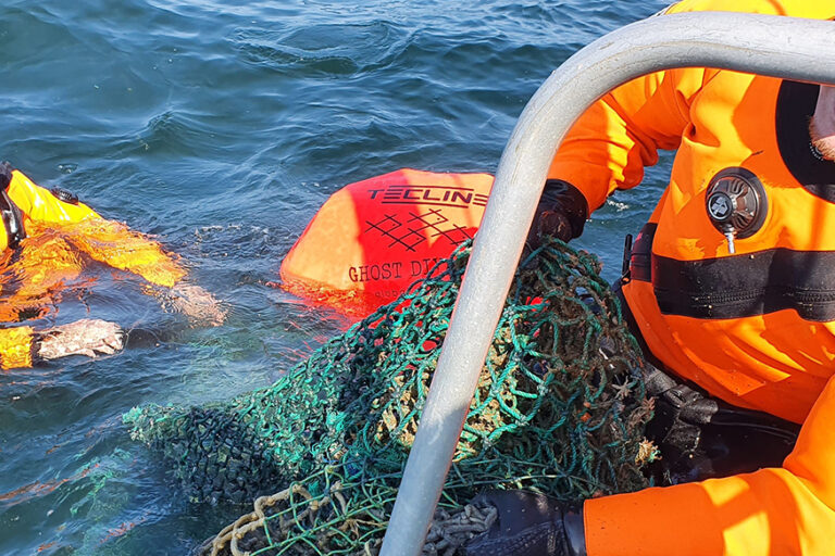 Ghost Diving - Trawler net recovered from MV Sirabuen shipwreck