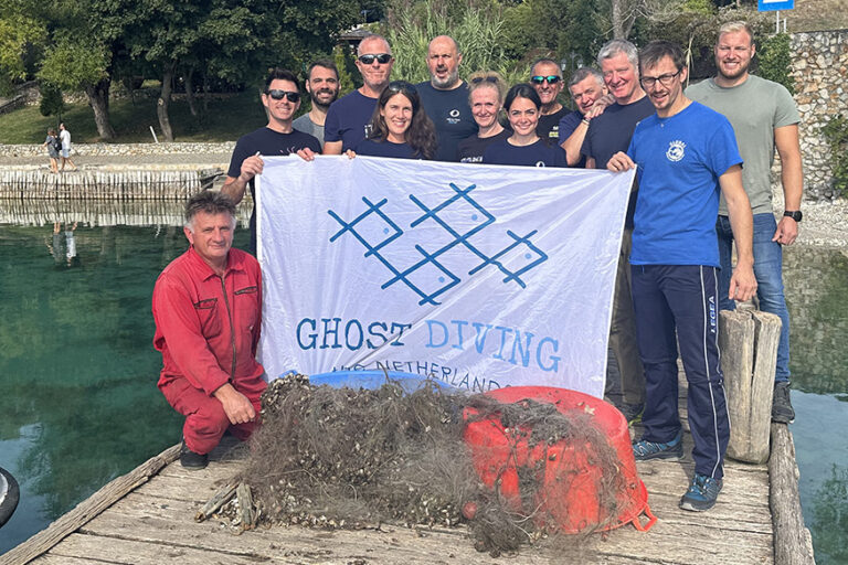 Ghost Diving - Ghost Divers with recoverde ghost gear at Lake Ohrid Macedonia
