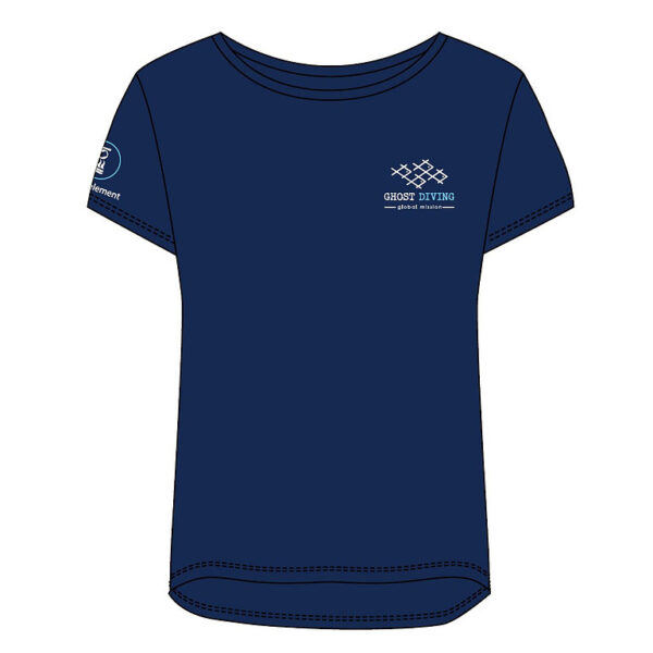 GHOST DIVING T-Shirt by Fourth Element Women's Navy