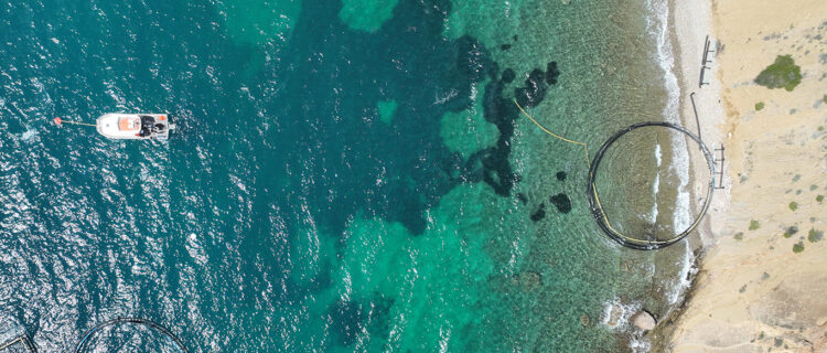 M/V MAKO on a ghost farms cleanup project organized by Healthy Seas