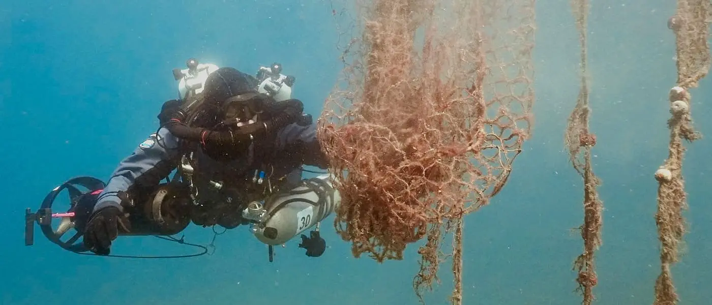 Ghost Diving Adriatic on a Reef Cleanup in Croatia